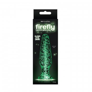 Plug Transparente de Cristal con Brillo en la Oscuridad - Firefly