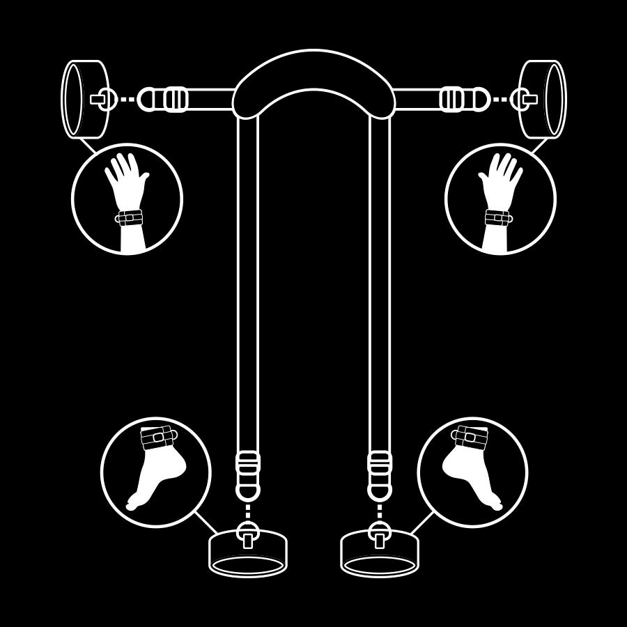 Fetish Submissive Posicion Master 4 Handcuffs