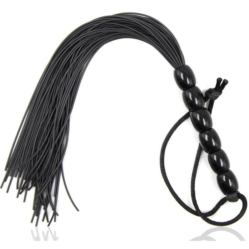 Ohmama - Fetish Ribbed Silicone Handle Flogger 22 Cm