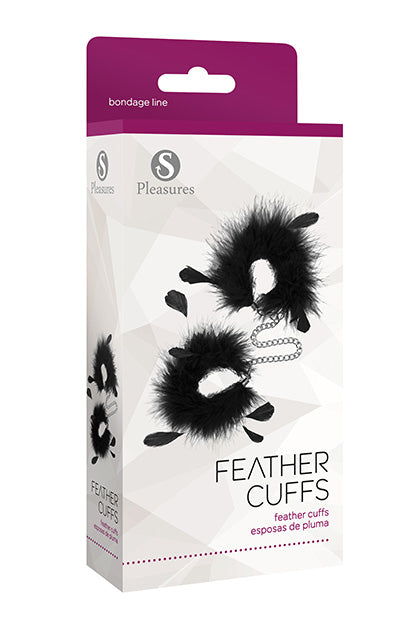 Feather Cuffs Black