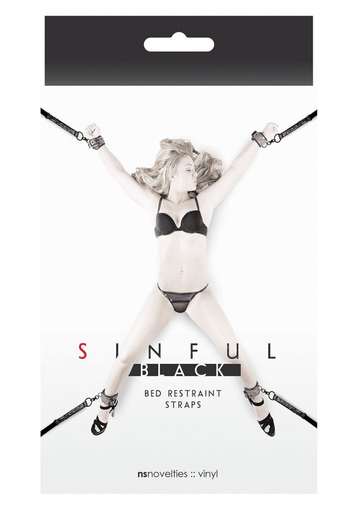 Sangles de retenue pour lit Sinful noires