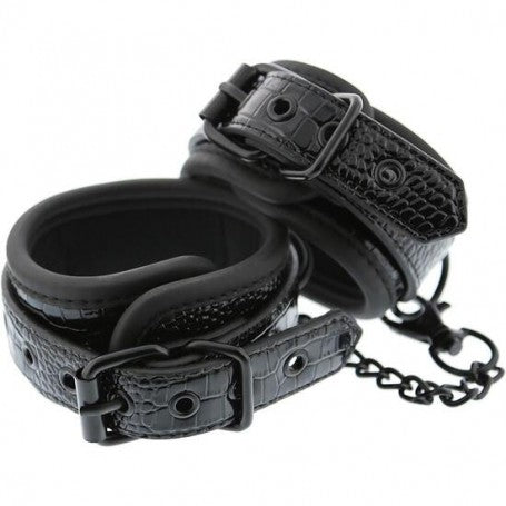 Blaze Ankle Cuff Croco Black
