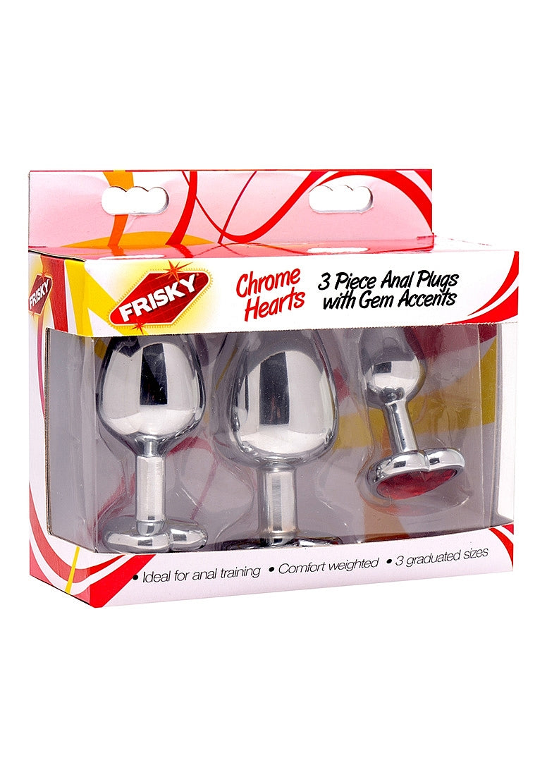 Plus anal 3 unidades con gema roja