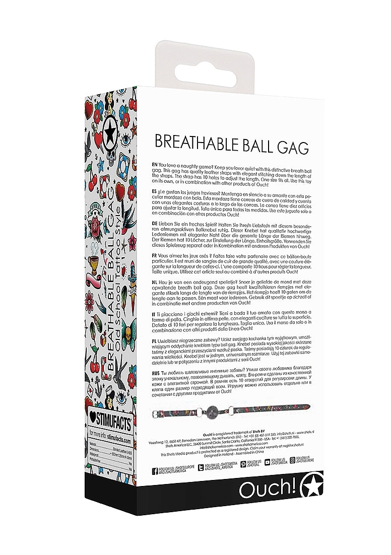 Mordaza con bola transpirable