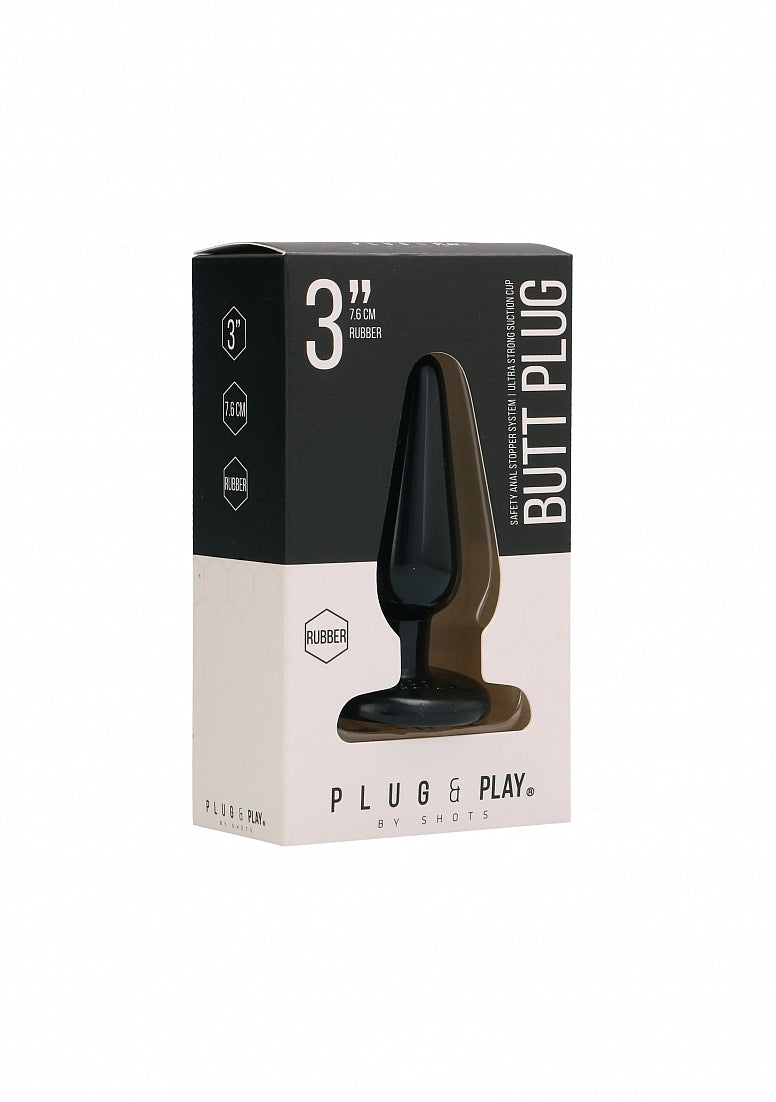 Plug anal - Basic - 3 pouces - Noir