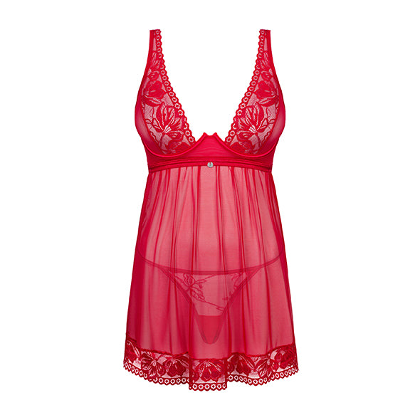 Sexy Babydoll and Thong Red M/L
