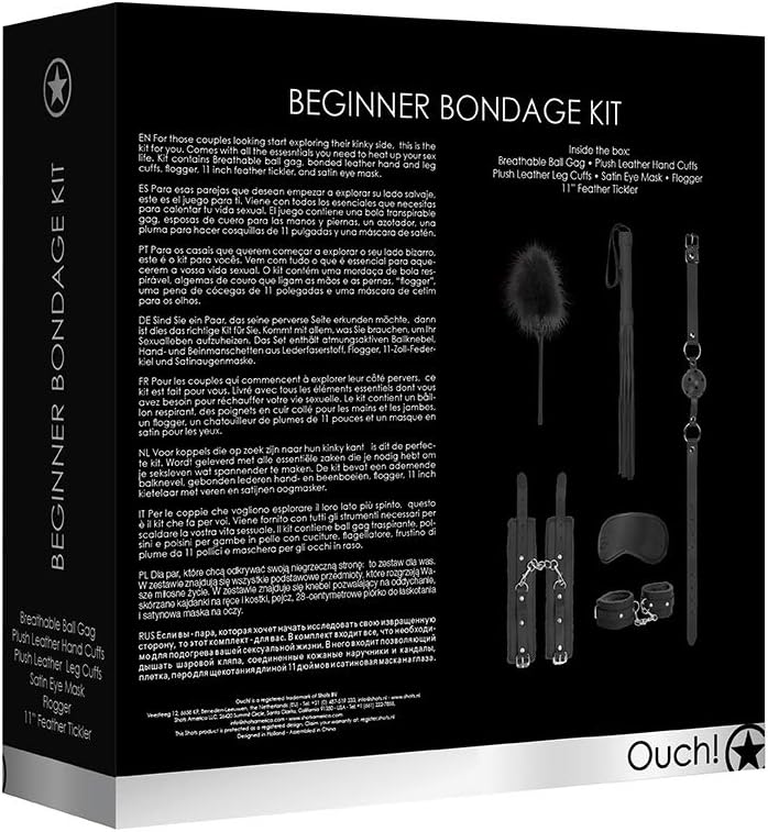 Kit de Bondage para Principiantes Negro - Ouch!