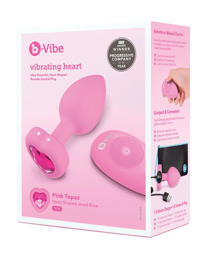Plug Vibrador corazón rosa B-Vibe