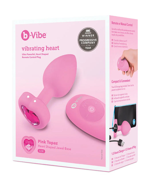Plug Vibrador corazón rosa B-Vibe