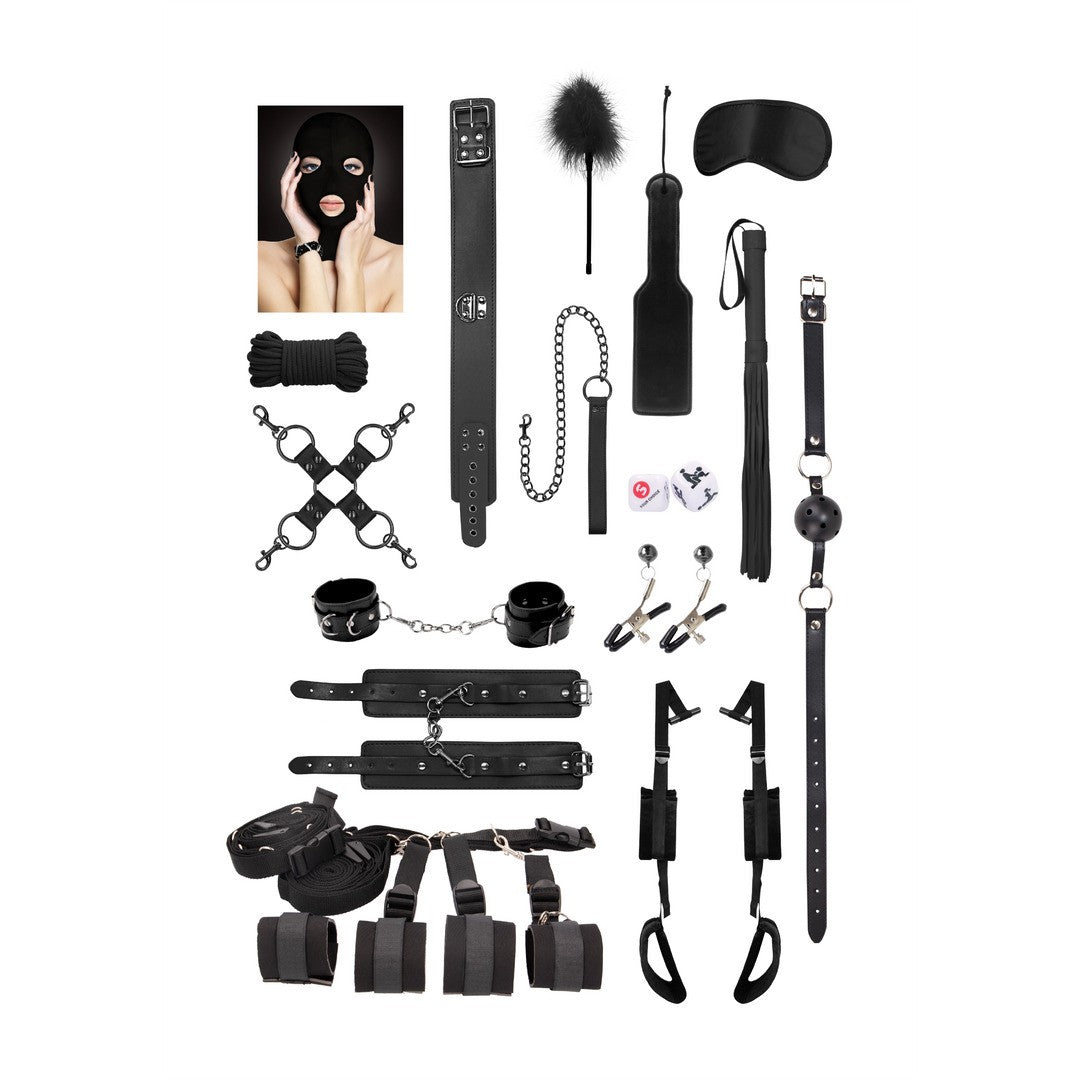 Kit de Bondage Acanzado Negro - Ouch!