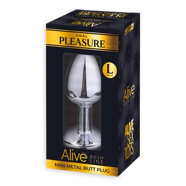 Alive - Mini Metal Butt Plug Anal Pleasure White L
