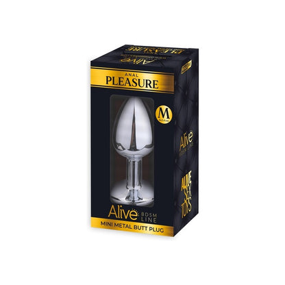 Alive - Mini Metal Butt Plug Anal Pleasure Black M