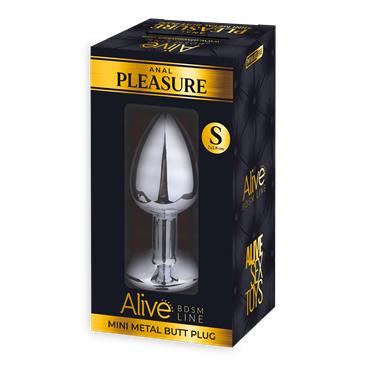 Alive - Mini Metal Butt Plug Anal Pleasure Blue S
