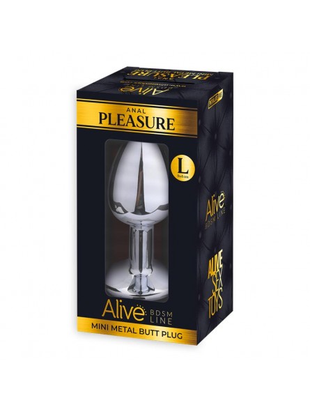 Alive - Mini Metal Butt Plug Anal Pleasure Blue L
