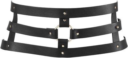 Bijoux Indiscrets - MAZE - Wide Belt and Restraints Black