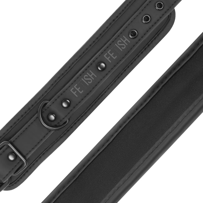 Fetish Submissive Leather And Handcuffs Vegan Leather