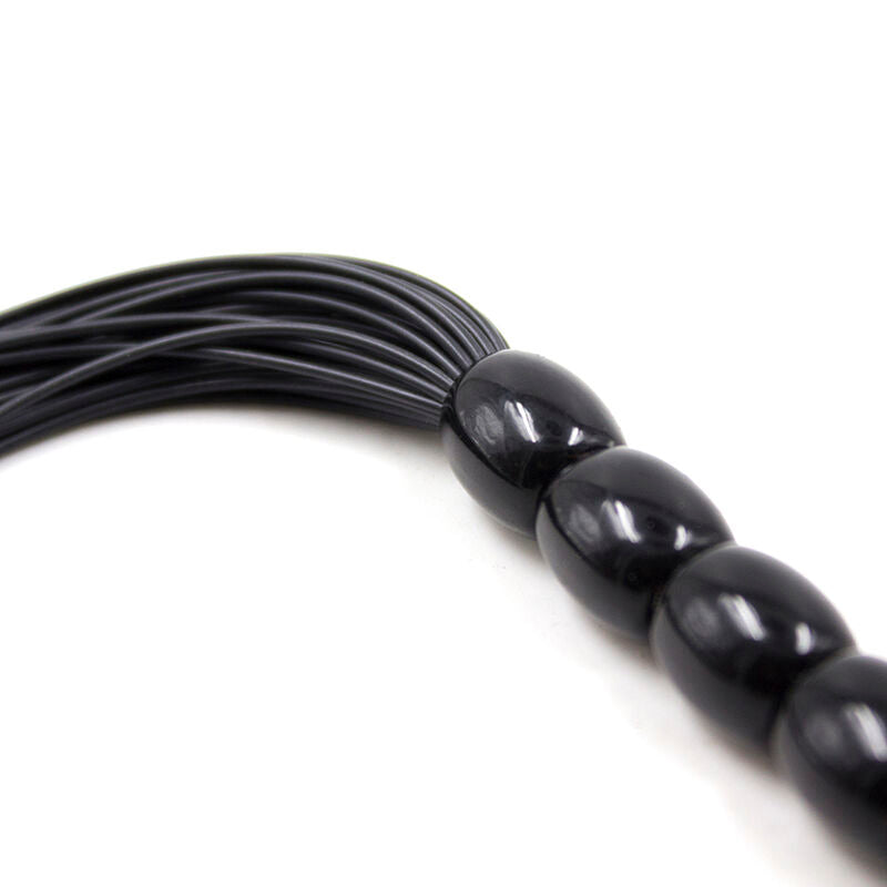 Ohmama - Fetish Ribbed Silicone Handle Flogger 22 Cm