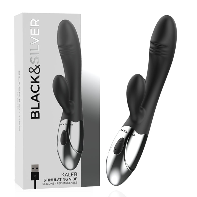 Vibromasseur stimulant Black&amp;Silver Kaleb