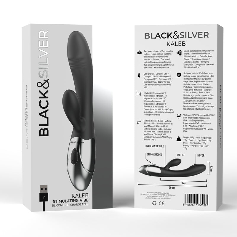Vibromasseur stimulant Black&amp;Silver Kaleb