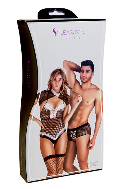 Disfraz Pareja Body-Boxer Negro/Blanco TU