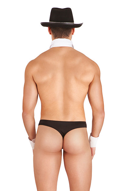 Disfraz mafioso sexy Negro/Blanco T. Unica