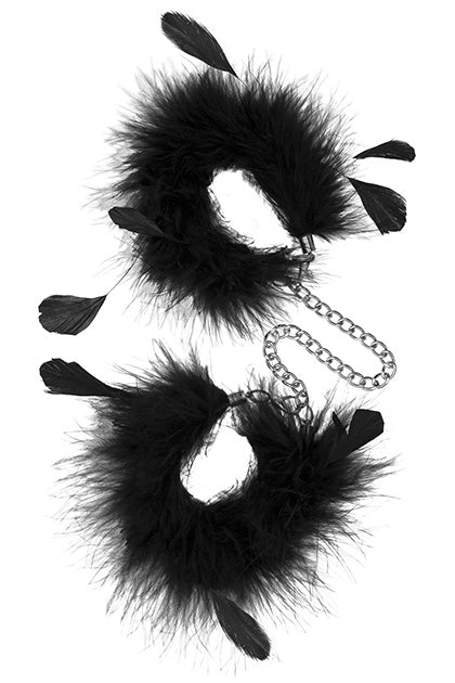 Feather Cuffs Black