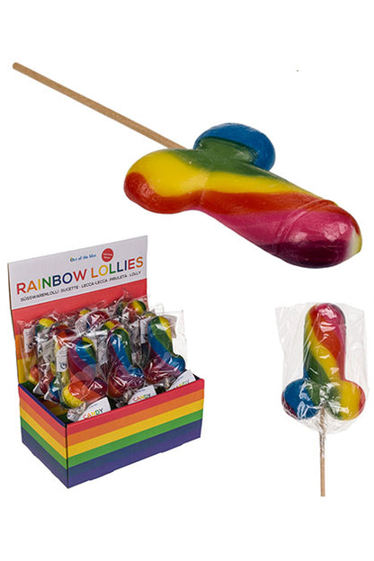 Piruleta Arcoíris en Forma de Pene
