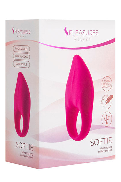 S Pleasures Velvet Softie Vibrating Ring Pink