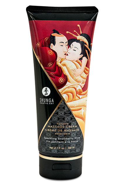 Shunga Massage Cream - Sparkling Strawberry Wine