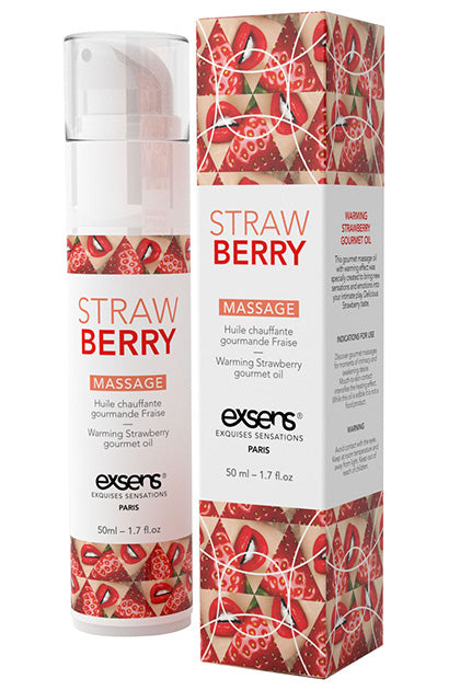 Warming Gourmet Massage Oil Strawberry 50 ml