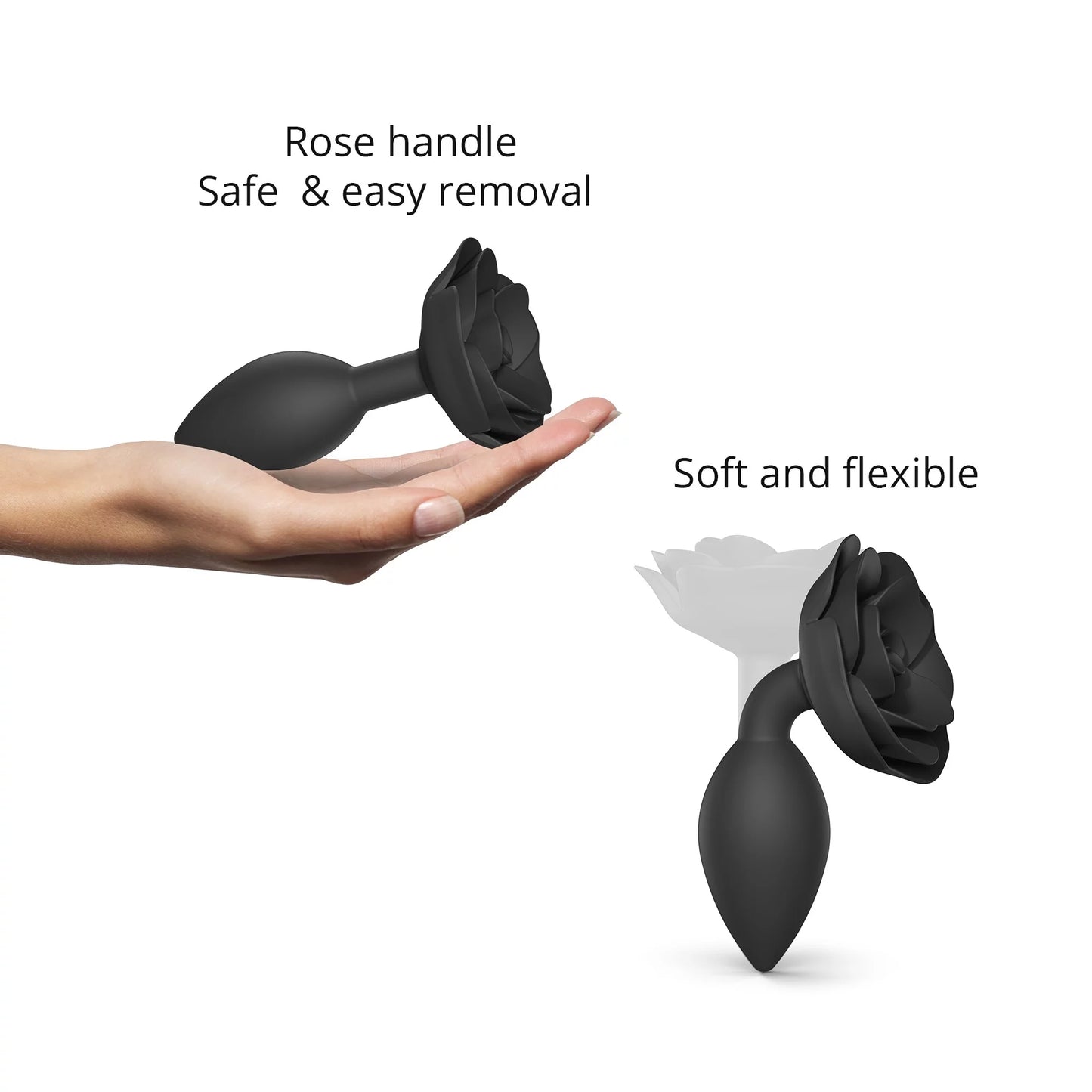 Open Roses L - Black Onyx