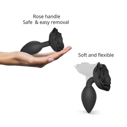 Open Roses L - Black Onyx