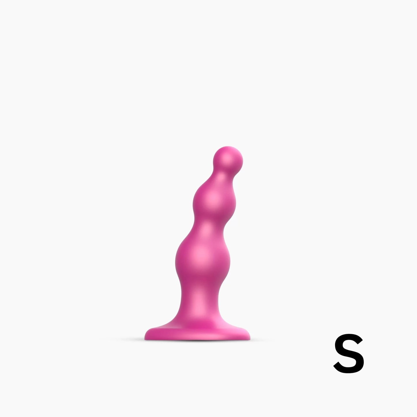 DILDO PLUG BEADS FRAMBOISE METALLIC - S