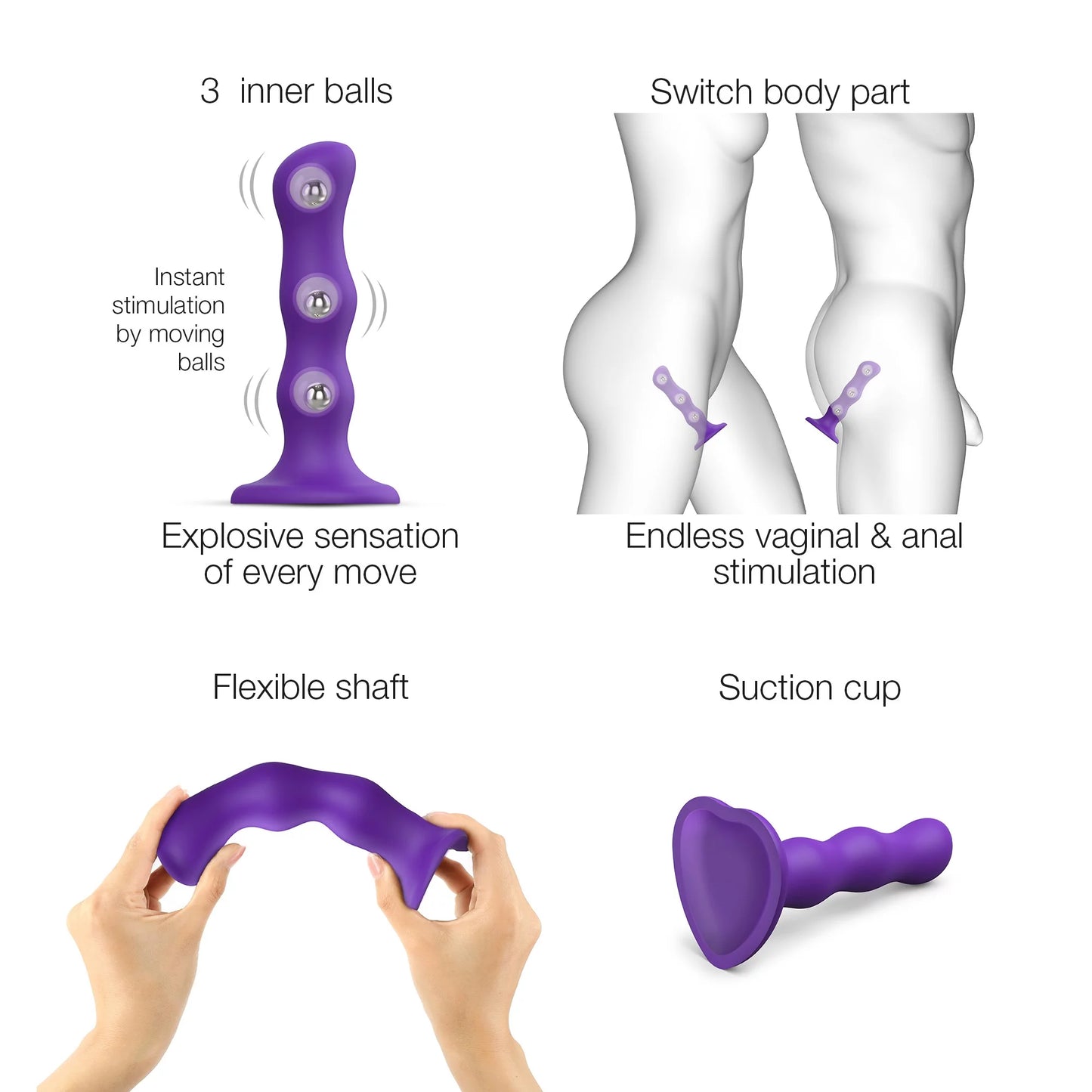 Dildo Geisha Balls Violet - M