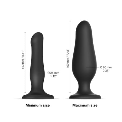 Inflatable Dildo Plug - Noir - One Adjustable Size