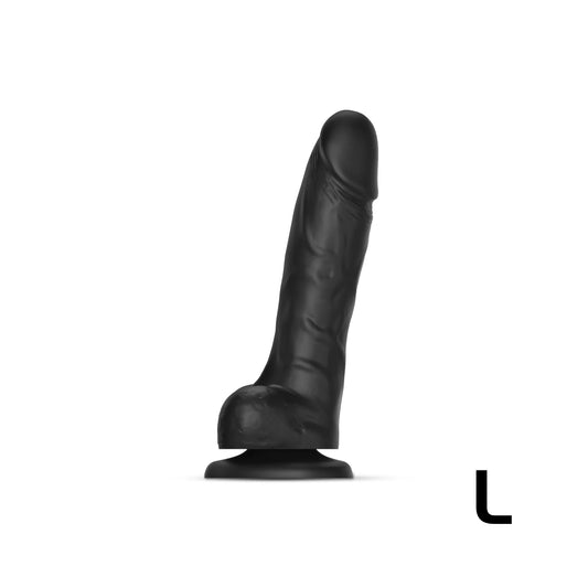 Sliding Skin Realistic Dildo Noir - L