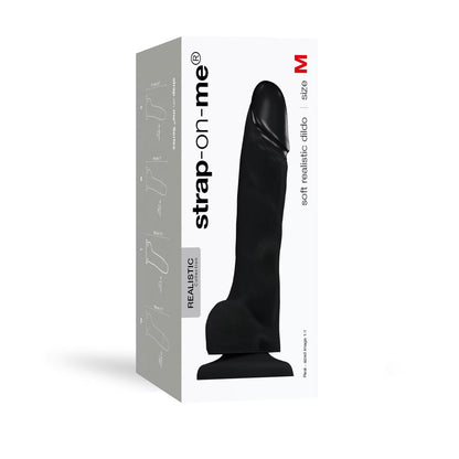 Soft Realistic Dildo Noir - M