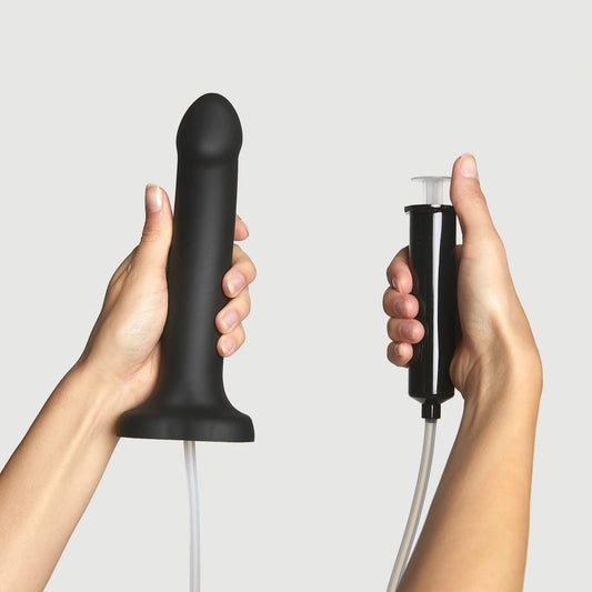 Squirting Cum Dildo Semi-Realiste Noir - L