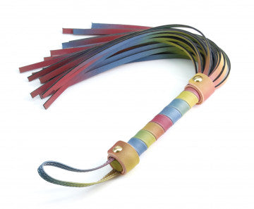 Spectra Bondage Flogger Rainbow