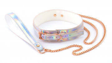 Cosmo Bondage Collar and Leash Rainbow
