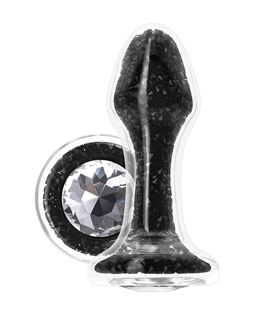 Plug Glamuroso de Cristal Negro - Stardust