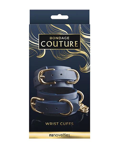 Bondage Couture Wrist Cuff Blue