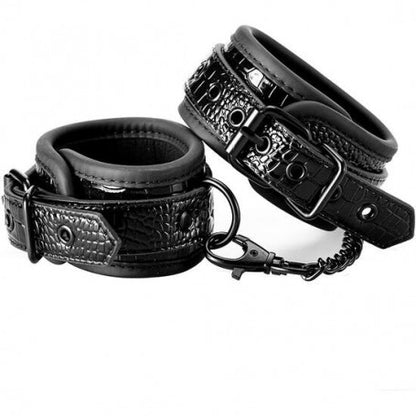 Blaze Ankle Cuff Croco Black