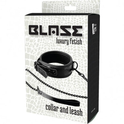 Blaze Collar And Leash Croco Black
