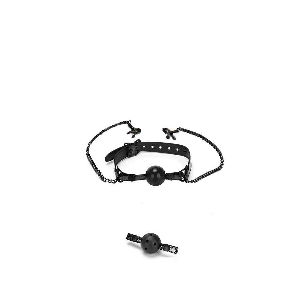 Whipsmart Diamond Ball Gag W Nipple Clip