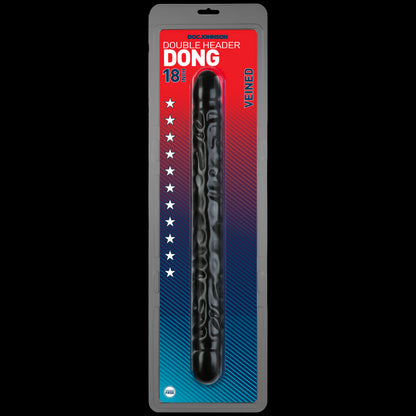 Tête double veinée, noire, 18 po