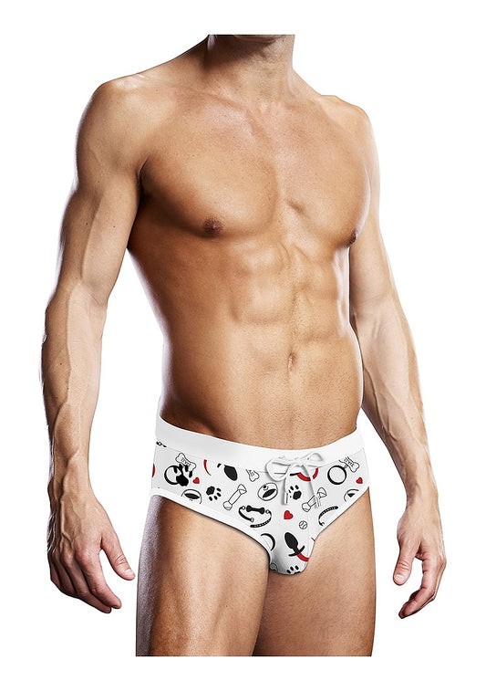 Swim Brief Puppie Print - Medium