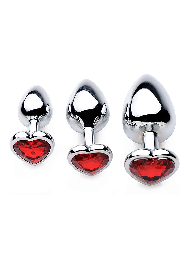 Plus anal 3 unidades con gema roja