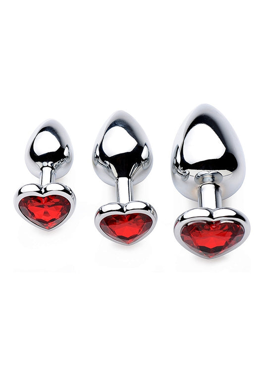 Plus anal 3 unidades con gema roja