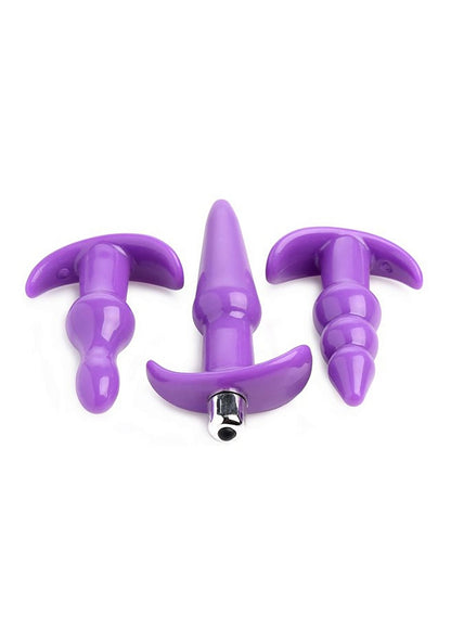 Kit Vibrador 3 Plugs Anales